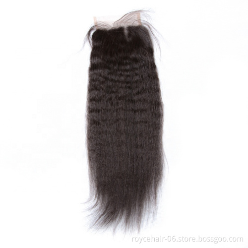 Factory Price  Royce Best Quality Adina 100% Unprocessed Virgin Human Hair 4x4 Inch Natural Lace Closure